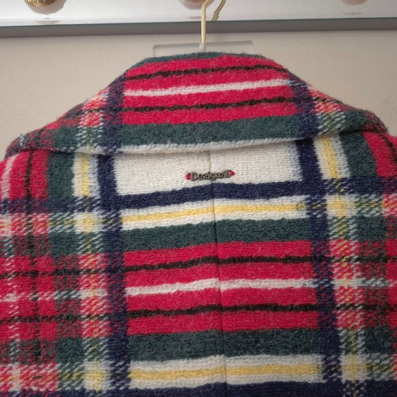 NWT Desigual red & white tartan print coat jacket, US6 - Picture 16 of 16